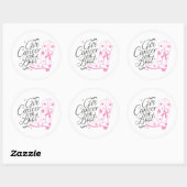 Give Breast Cancer The Boot Pink Ribbon Awareness Ronde Sticker (Vel)