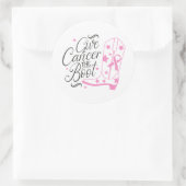 Give Breast Cancer The Boot Pink Ribbon Awareness Ronde Sticker (Tas)