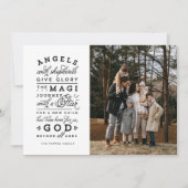 Give glory religious Christmas photo Feestdagenkaart (Voorkant)