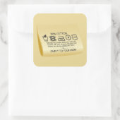 Give it to your mom 1 vierkante sticker (Tas)