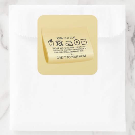 Give it to your mom 1 vierkante sticker (Tas)