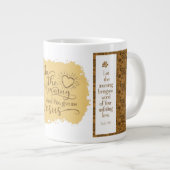 "Give Me Jesus" Jumbo mok (Goud) (Voorkant rechts)