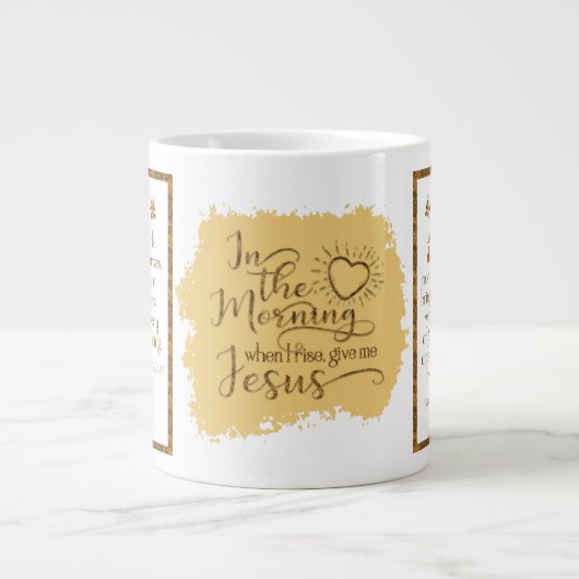 "Give Me Jesus" Jumbo mok (Goud) (Voorkant)