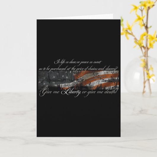 Give Me Liberty Or Give Me Death Patrick Henry Ful Kaart (Gele Bloem)