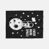 Give Me More Space Funny Astronaut Moon Star Humor Fleece Deken (Voorkant (Horizontaal))