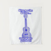 Give me the guitar and no one gets hurt.retro blue wandkleed (Voorkant)