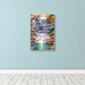 Give More. Expect Less Inspirational Christian Canvas Afdruk (Insitu (Houten vloer))