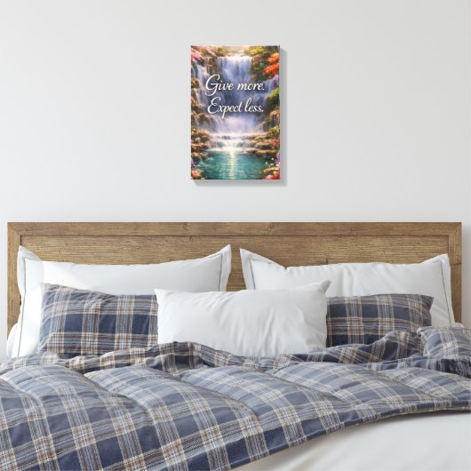 Give More. Expect Less Inspirational Christian Canvas Afdruk (Insitu (Slaapkamer))