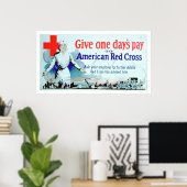 Give One Day's Pay to the Red Cross (US00048) Poster (Thuiskantoor)