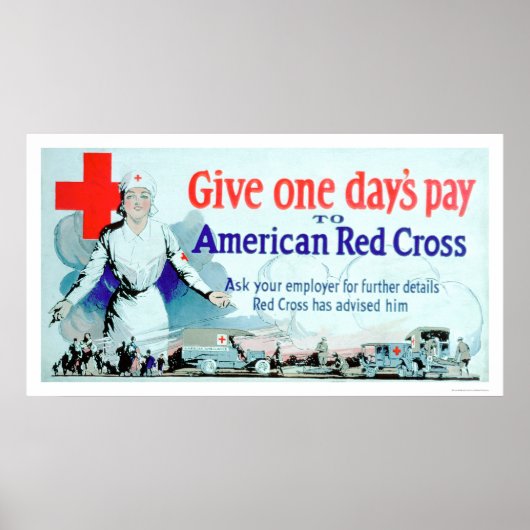 Give One Day's Pay to the Red Cross (US00048) Poster (Voorkant)
