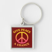 'Give Peace a Chance'-sleutelhanger Sleutelhanger (Voorkant)