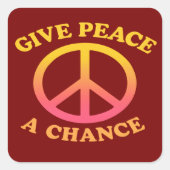 'Give Peace a Chance' Sticker (Voorkant)