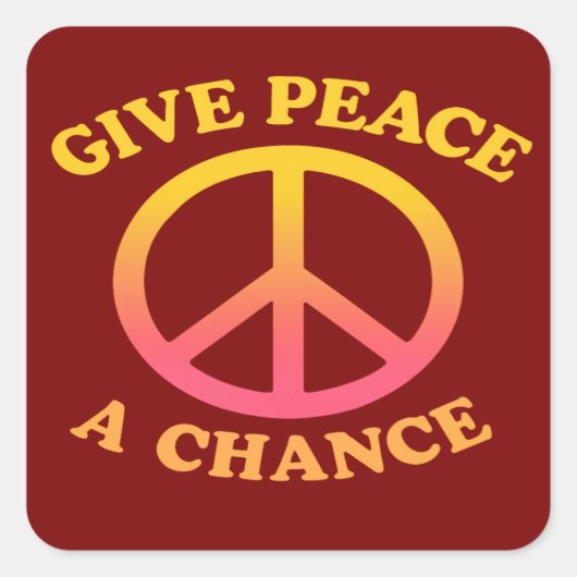'Give Peace a Chance' Sticker (Voorkant)