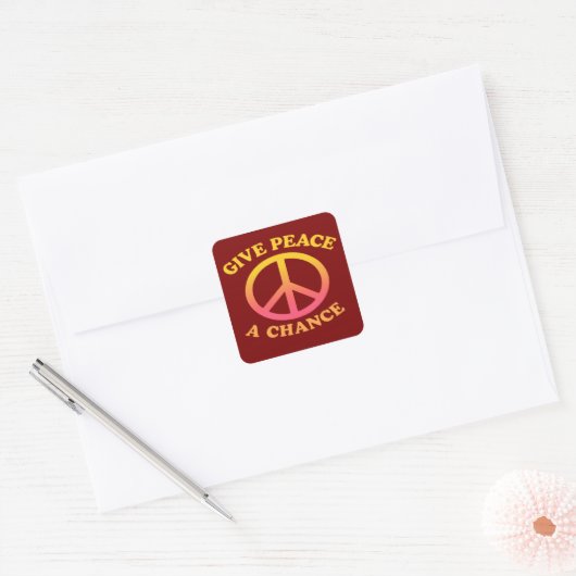 'Give Peace a Chance' Sticker (Envelop)