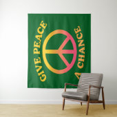 'Give Peace a Chance' Tapestry Wandkleed (In situ)