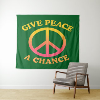 'Give Peace a Chance' Tapestry Wandkleed