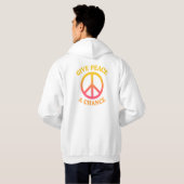 'Give Peace a Chance' Volwassenen Pullover Hoodie (Achterkant volledig)