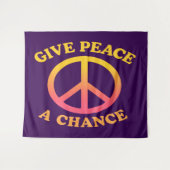'Give Peace a Chance'-wandtapijt Wandkleed (Voorkant (horizontaal))