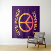 'Give Peace a Chance'-wandtapijt Wandkleed (In situ)