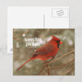 Give Thanks Bible Verse Briefkaart (Voorkant / Achterkant)