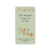 Give Thanks Bible Verse Etiket (Voorkant)