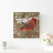 Give Thanks Bible Verse Vierkante Klok (Huis)