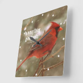 Give Thanks Bible Verse Vierkante Klok (Hoek)