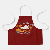 'Give Thanks, Choose Peace' All-Over Print Apron Schort (Voorkant)