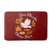 'Give Thanks, Choose Peace' Bath Mat (Voorkant)