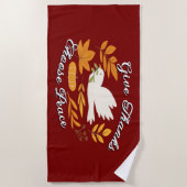 'Give Thanks, Choose Peace' Beach Towel Strandlaken (Voorkant)