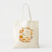 'Give Thanks, Choose Peace' Budget Tote Bag (Voorkant)