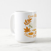 'Give Thanks, Choose Peace' Mug Koffiemok (Voorkant links)