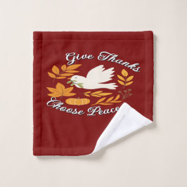 'Give Thanks, Choose Peace' Towel Washandje