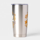 'Give Thanks, Choose Peace' Water Bottle Geïsoleerde Drinkbeker (Rechts)