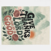 Give Thanks - Christian Fleece Deken (Voorkant (Horizontaal))