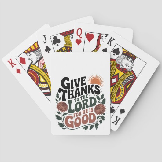 Give Thanks - Christian Pokerkaarten (Achterkant)