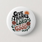 Give Thanks - Christian Ronde Button 5,7 Cm (Voorkant)