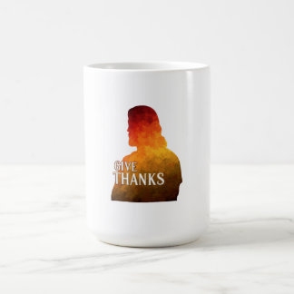 GIVE THANKS COFFEE MUG KOFFIEMOK