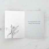 Give Thanks Cornstalk Autumn Happy Thanksgiving Kaart (Binnen)