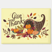 Give Thanks Cornucopia Magnet (Voorkant)