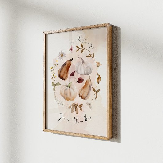Give Thanks Fall Art Print