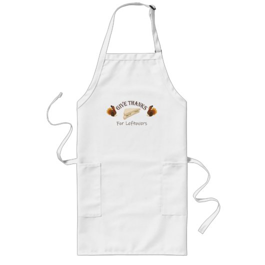 Give Thanks For Leftovers Lang Schort (Voorkant)