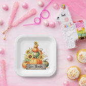 Give Thanks Harvest Gathering Papieren Bordje (Feest)