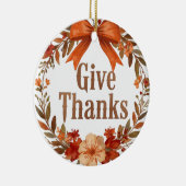 Give Thanks Keramisch Ornament (Rechts)