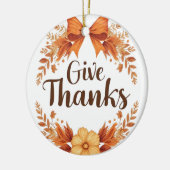 Give Thanks Keramisch Ornament (Links)