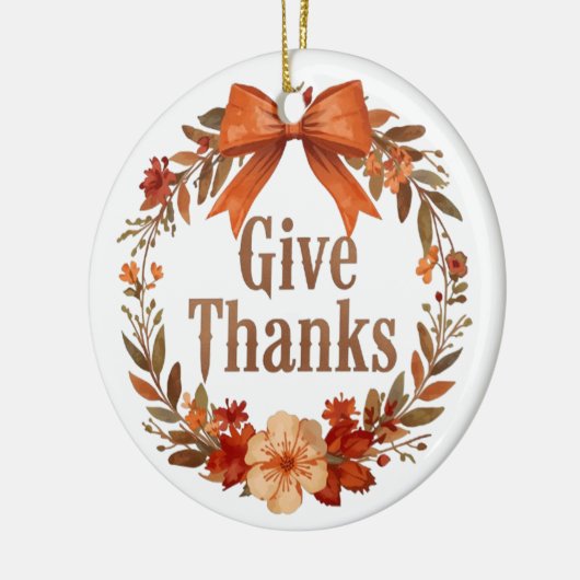 Give Thanks Keramisch Ornament (Links)
