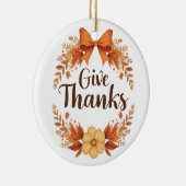 Give Thanks Keramisch Ornament (Rechts)