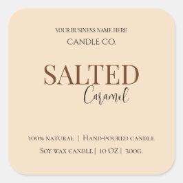Give Thanks Salted Caramel Candle Label