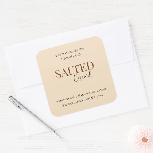 Give Thanks Salted Caramel Candle Label (Envelop)