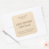 Give Thanks Salted Caramel Candle Label (Envelop)